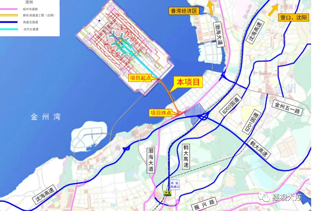 大连渤海大道五爪山图片