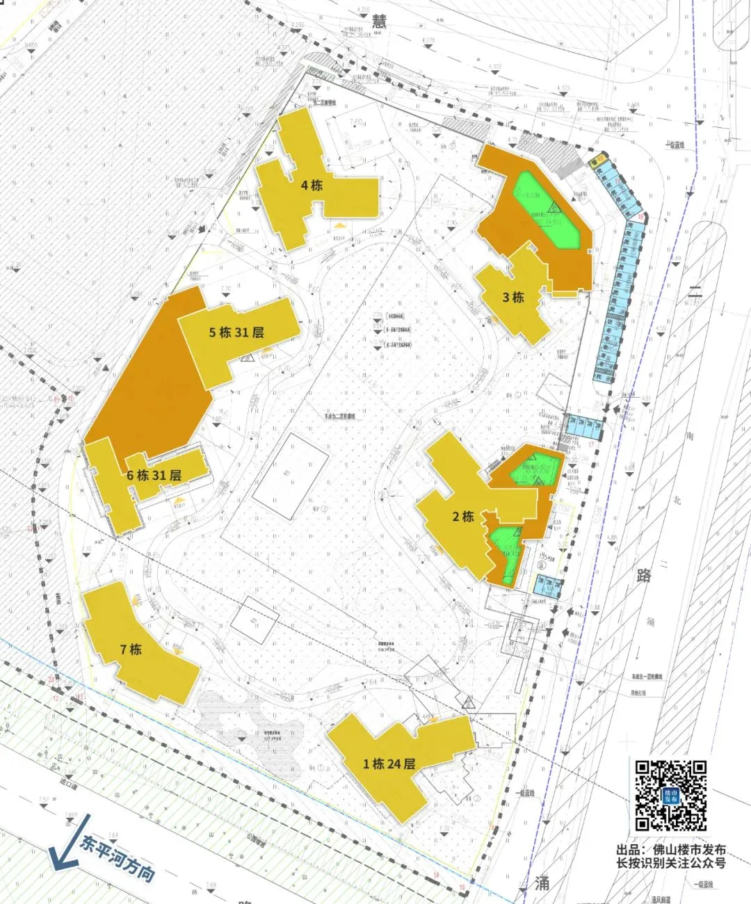 7棟高層住宅南望東平河東建張槎新盤規劃首曝光