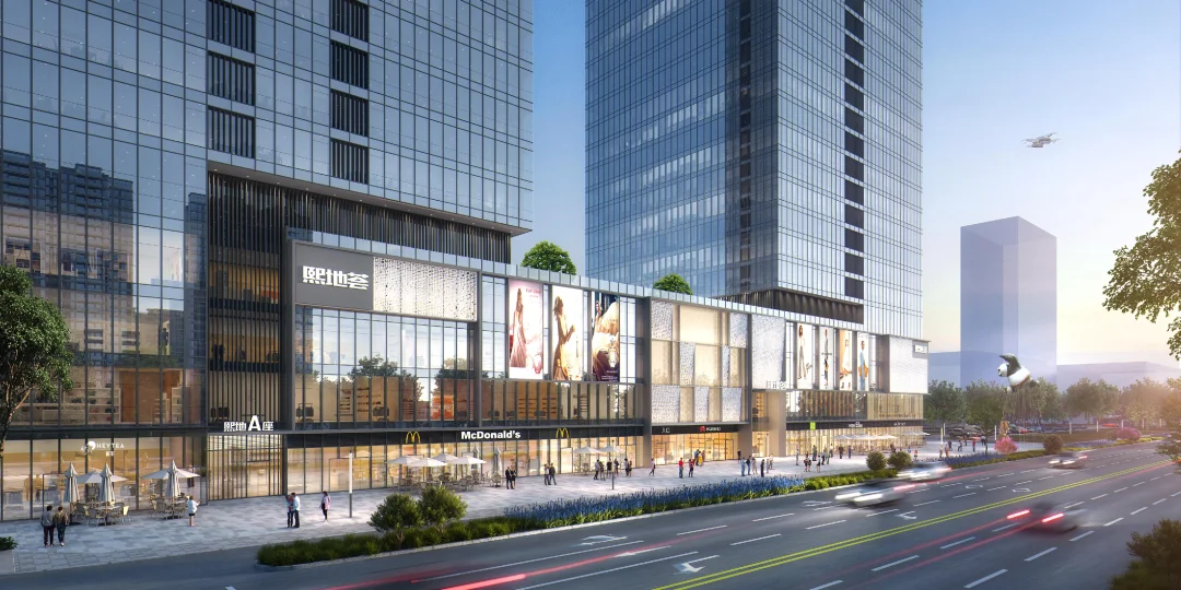 (熙地荟外立面效果图)白云商业新地标煕地荟东阳首个商业合作项目天际